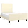 vidaXL Rama ł&oacute;żka bez materaca Kremowa 120x190 cm Sk&oacute;ra ekologiczna