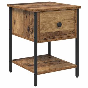 vidaXL Stolik nocny Stare drewno 34 x 35,5 x 45 cm Drewno inżynieryjne