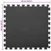 vidaXL Puzzle Mata do ćwiczeń 12 pcs Czarny 4,32 ㎡ Pianka EVA