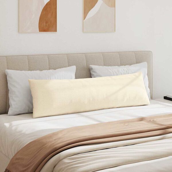 vidaXL Poduszki na sofę 2 pcs Kremowy 145 x 40 cm Tkanina sztruksowa