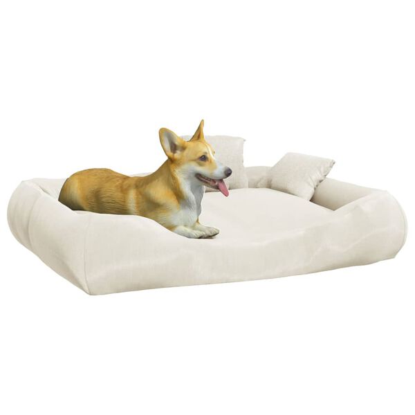 vidaXL Legowisko dla psa, beżowe, 89x75x19 cm, tkanina Oxford