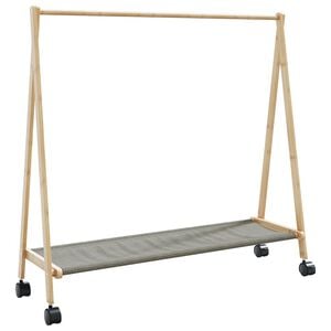 vidaXL Wieszak na ubrania z p&oacute;łkami i k&oacute;łkami, 106x34x106,5 cm