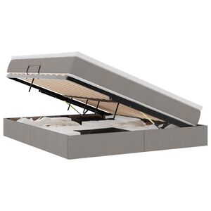 vidaXL Ł&oacute;żko z miejscem na przechowywanie i materacem Ciemnoszary