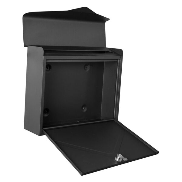 Perel Skrzynka na listy Verona, matowa, czarna