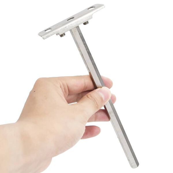 vidaXL Wsporniki p&oacute;łek pływających, 12 szt., &Oslash;12x200 mm, stal węglowa