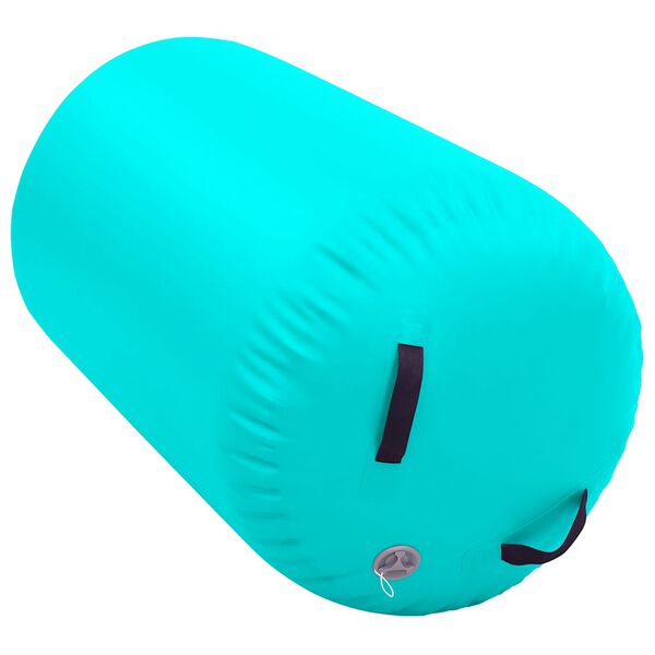 vidaXL Dmuchany wałek gimnastyczny z pompką, 100x60 cm, PVC, zielony