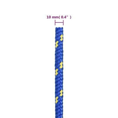 vidaXL Linka żeglarska, niebieska, 10 mm, 25 m, polipropylen