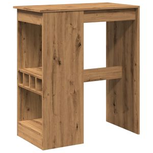 vidaXL Stolik barowy z przegr&oacute;dkami, dąb artisian, 90x47,5x103,5 cm