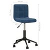 vidaXL Obrotowe krzesła stołowe, 4 szt., niebieskie, obite aksamitem