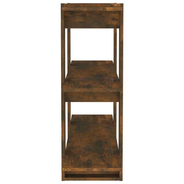 vidaXL Regał na książki/przegroda, opalany dąb, 100x30x87 cm