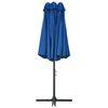vidaXL Parasol ogrodowy na słupku aluminiowym, 460 x 270 cm, niebieski