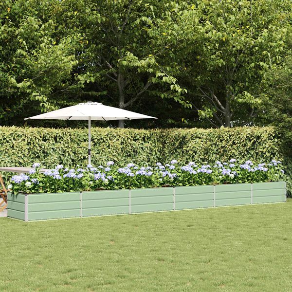 vidaXL Donica Zielony 600 x 80 x 45 cm Stal