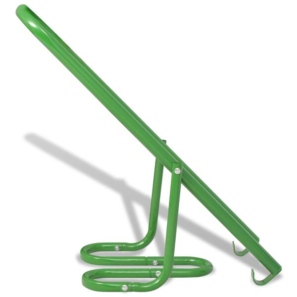 vidaXL Ręczna zgniatarka do śmieci stalowa zielona