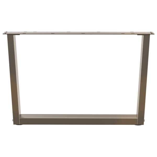 vidaXL Nogi do stolika kawowego w kształcie litery V 2 szt. Naturalna stal 70x(42-43,3) cm Stal