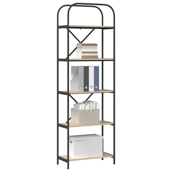 vidaXL P&oacute;łka na książki Dąb Sonoma 60 x 30 x 183 cm