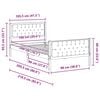 vidaXL Ramka ł&oacute;żka Ciemnoszary 100 x 200 cm Lite drewno sosnowe