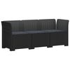 vidaXL Sofa ogrodowa 3-osobowa z poduszkami w rattanowym wyglądzie PP