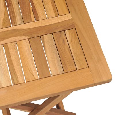 vidaXL Leżak ze stolikiem, lite drewno tekowe