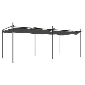 vidaXL Pergola ze zwijanym dachem, antracytowa, 589x292x230 cm