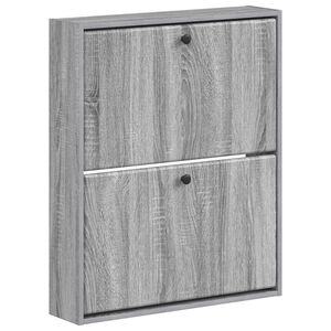 vidaXL Wisząca szafka na buty BREDA 71 x 17 x 86 cm Szary Sonoma