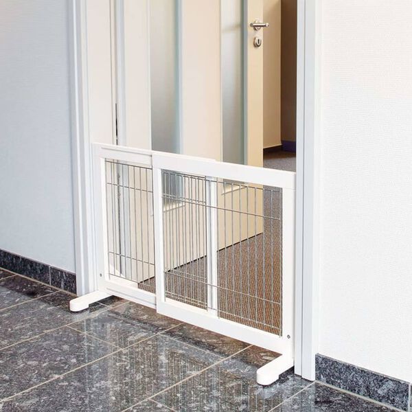 TRIXIE Barierka dla psa, drewniana, 65-108 x 61 cm