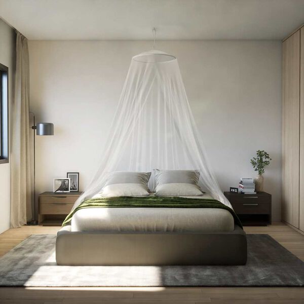 vidaXL Moskitiera nad ł&oacute;żko, biała, 56x56x220 cm