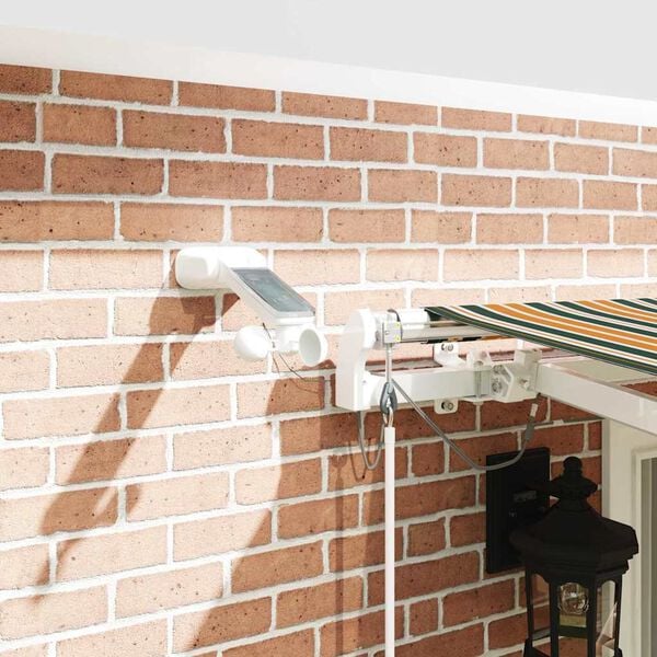 vidaXL Markiza zwijana Zielony i Ż&oacute;łty 400 &times; 300 cm Poliester i Metal