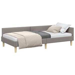 vidaXL Rama ł&oacute;żka narożnego Ciemnoszary 80 x 200 cm tkanina