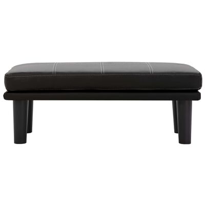 vidaXL 2-osobowa sofa, czarna, sztuczna skóra