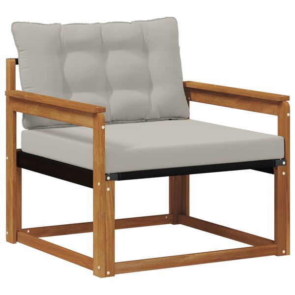 vidaXL Zestaw sof na zewnątrz Drewno akacji i tekstylen Naturalny