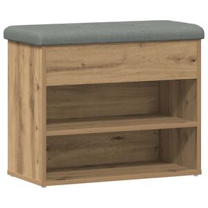vidaXL Ławka na buty dąb artisan 62x32x50 cm Drewno klejone