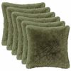 vidaXL Poszewka na poduszkę 6 pcs HEERLEN zielony 35 x 35 cm Fleece PV