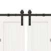 vidaXL System do montażu drzwi przesuwnych, 366 cm, stal, czarny