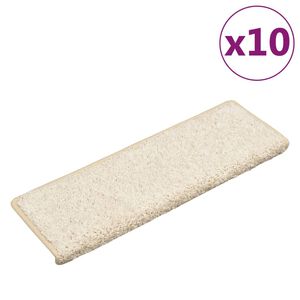 vidaXL Maty na schody 10 szt. 65x21x4 cm Białe prostokątne krawędzie