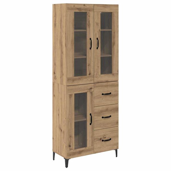 vidaXL Highboard z szufladą Dąb rzemieślniczy 69,5 x 34 x 180 cm