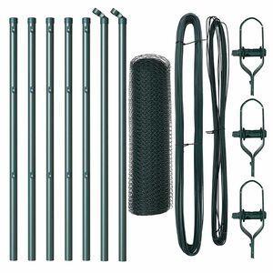 vidaXL Słupek ogrodzeniowy. Zielony 10 x 0,4 m (siatka 13 mm)