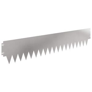 vidaXL Krawężnik do trawnika 10 szt. 103 x 20 cm metal srebrny
