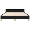 vidaXL Rama ł&oacute;żka bez materaca, czarna, 140x200 cm, obita tkaniną