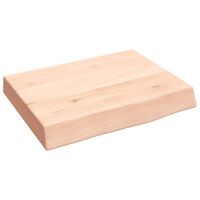 vidaXL Blat do łazienki, 40x30x(2-6) cm, surowe, lite drewno