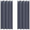 vidaXL Firany blackout z k&oacute;łkami 2 szt. Antracyt 260 x 140 cm