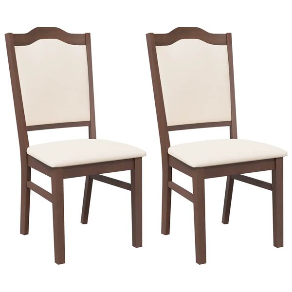 vidaXL Krzesła do jadalni z poduszkami 2 szt. lite drewno gumowe