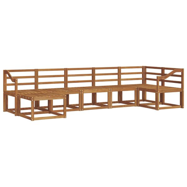 vidaXL Zestaw sof na zewnątrz 7 pcs Naturalny Lite Drewno Akacji