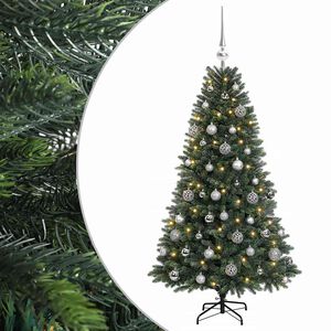 vidaXL Sztuczna choinka z bombkami 120 cm 150 LED Ciepła biel