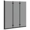vidaXL Osłona prysznicowa Czarny 130 x 138 cm Szkło ESG i aluminium