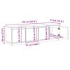 vidaXL Szafka pod telewizor, 156x37x45 cm, lite drewno sosnowe