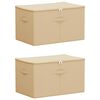 vidaXL Skrzynia do przechowywania 2 pcs kremowy 55 x 35 x 32 cm