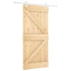 vidaXL Drzwi przesuwne Naturalne i białe 100 x 210 cm