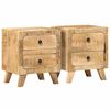 vidaXL Szafka nocna 2 szt. 40x32x46 cm Drewno lite surowe mango
