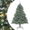 vidaXL Sztuczna choinka Zielony 210 cm PVC, plastik i stal