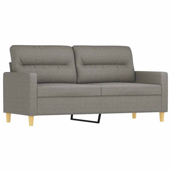 vidaXL 2-osobowa sofa wypoczynkowa z poduszkami, ciemnoszara, 140 cm